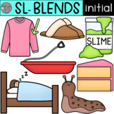 Initial SL Blends Clip Art • Speech Therapy • Phonics