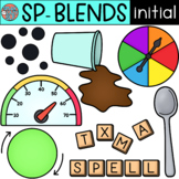 Initial SP Blends Clip Art • Speech Therapy • Phonics