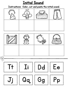 Beginning Sound Review Worksheets by Bilingual Teacher World | TpT