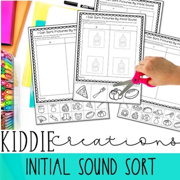 Preview of Differentiated Initial Sound Sorting Worksheets | Phonics for Early Learners