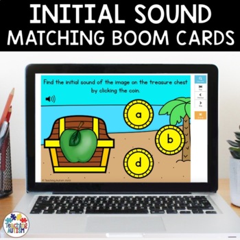 Preview of Initial Sounds Activities | Summer Boom Cards