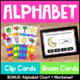 Alphabet Cards: Alphabet Boom Cards, Clip Cards and Alphab