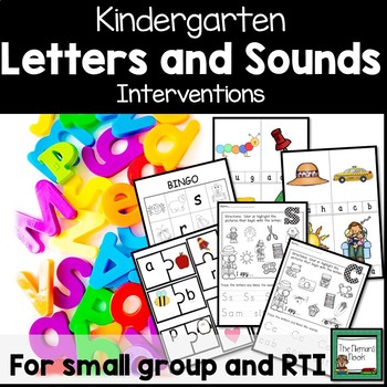Preview of Kindergarten Letters and Sounds Intervention Activities