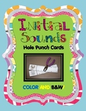 Initial Sounds Hole Punch Cards {Color and B/W!}