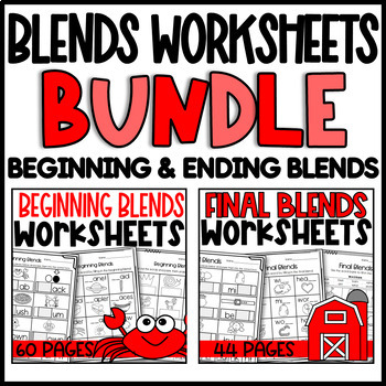 Preview of Initial and Final Blends Worksheets Bundle