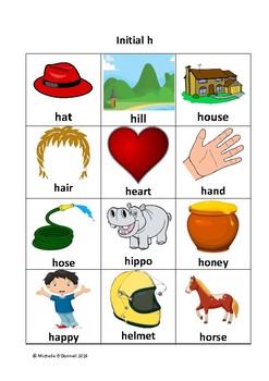 Initial /h/ pictures by Speech Pathology Toolkit | TPT