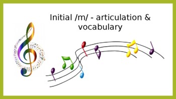 Preview of Initial /m/ - articulation & vocabulary