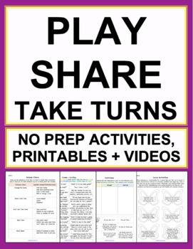 Preview of Initiate Play, Share and Take Turns | Social Skills Activities