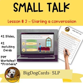 Preview of Initiating Conversation Activity #2 SMALL TALK Boom Cards & Google Duo