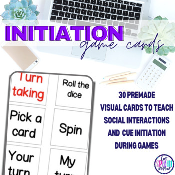 Preview of Initiation Cue Cards for Game Play and Social Interaction| Pragmatics| SLP