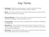 Injuries to the body