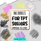 Ink Doodle Clipart Accents, TpT Seller Commercial Clipart 