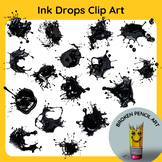 Ink Drops Clip Art, Spilled paint, splatter, blobs and globs