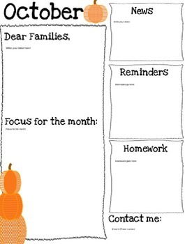 Editable Newsletters For All 12 Months by Mrs Hedges | TpT
