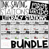 Ink Saving Stations - Literacy - 1st Grade - THE BUNDLE
