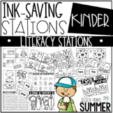 Ink Saving Stations - Literacy - Kindergarten - SUMMER