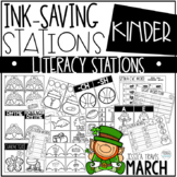 Ink Saving Stations - Literacy - MARCH - Kindergarten
