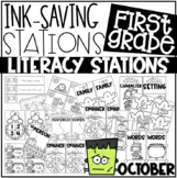 Ink Saving Stations - Literacy - OCTOBER - 1st Grade