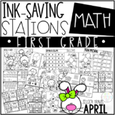 Ink Saving Stations - Math - 1st Grade - APRIL