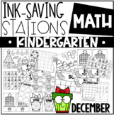 Ink Saving Stations - Math - DECEMBER - Kindergarten