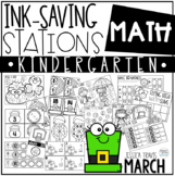 Ink Saving Stations - Math - Kindergarten - MARCH
