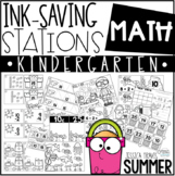 Ink Saving Stations - Math - Kindergarten - SUMMER