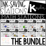 Ink Saving Stations - Math - Kindergarten - THE BUNDLE