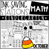 Ink Saving Stations - Math - OCTOBER - Kindergarten