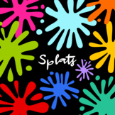 Ink Splats and Paint Splashes Vector Clipart Design Elements