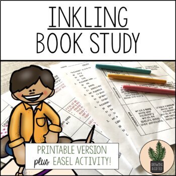 Preview of Inkling Printable Book Study for Reading Comprehension and Writing