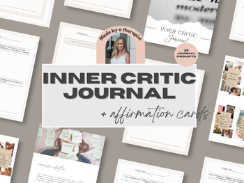 Preview of Inner Critic Journal and Affirmation Cards