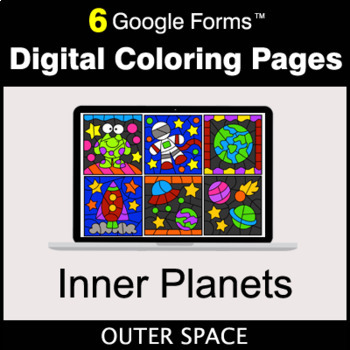 Preview of Inner Planets - Google Forms | Digital Coloring Pages