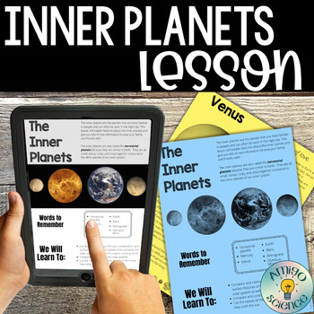 Preview of Inner Planets of the Solar System Differentiated Lesson | Reading Comprehension