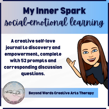 Preview of Inner Spark: 52 Journal Prompts | Self-Love, SEL, Art/Music Therapy, Counseling