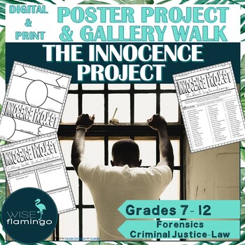 Preview of Innocence Project Poster and Gallery Walk Forensics Activity DIGITAL and PRINT