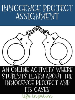 Preview of Innocence Project Worksheet, Forensic Science, Criminal Justice