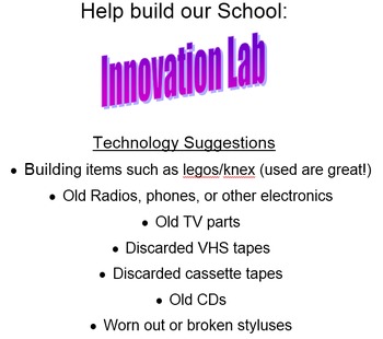 Preview of Innovation / Makerspace / FabLab / Tinkering Table
