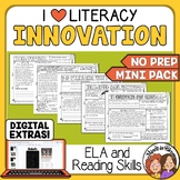 Innovation Themed ELA and Reading Skills Review Mini-Pack 