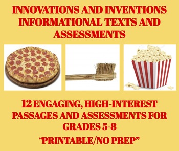 Preview of Innovations and Inventions Reading Comprehension Passages Bundle (Grades 5-8)