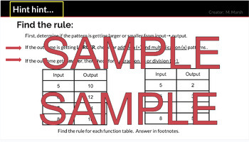 Preview of Input / Output Function Tables (Meets 5th Grade Math SOLs!)