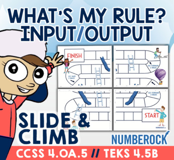 Preview of What's My Rule Function Machines Game ★ Input Output Tables ★ 4th Grade Math