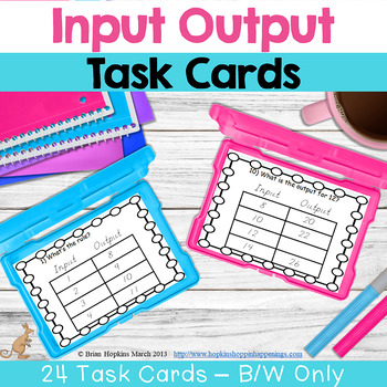 Preview of Input Output Function Table Task Cards