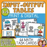 Input Output Tables Task Cards with Equations - Double Set