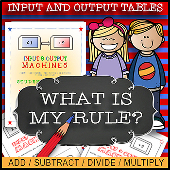 Preview of Input Output Tables What's My Rule? Add and Subtract and Multiply and Divide!