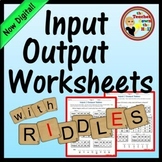 Input Output Tables Worksheets with Riddles I Data Analysi