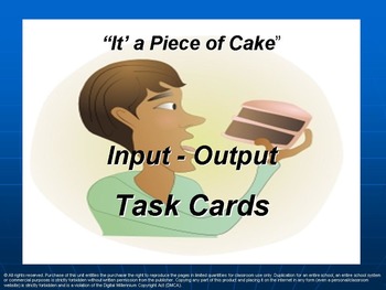 Preview of Input - Output Task Cards