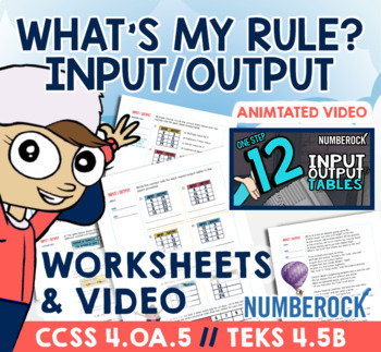 Preview of Input Output Tables Worksheets | 4th Grade What's My Rule | Math TEK 4.5B 4.OA.5