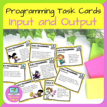 Preview of Input and Output Programming Task Cards