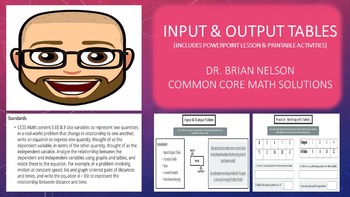 Preview of Input and Output Tables (Includes PowerPoint Lesson with Printables!)