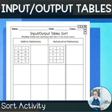 Input and Output Tables Sort Activity TEKS 6.4a Math Game 